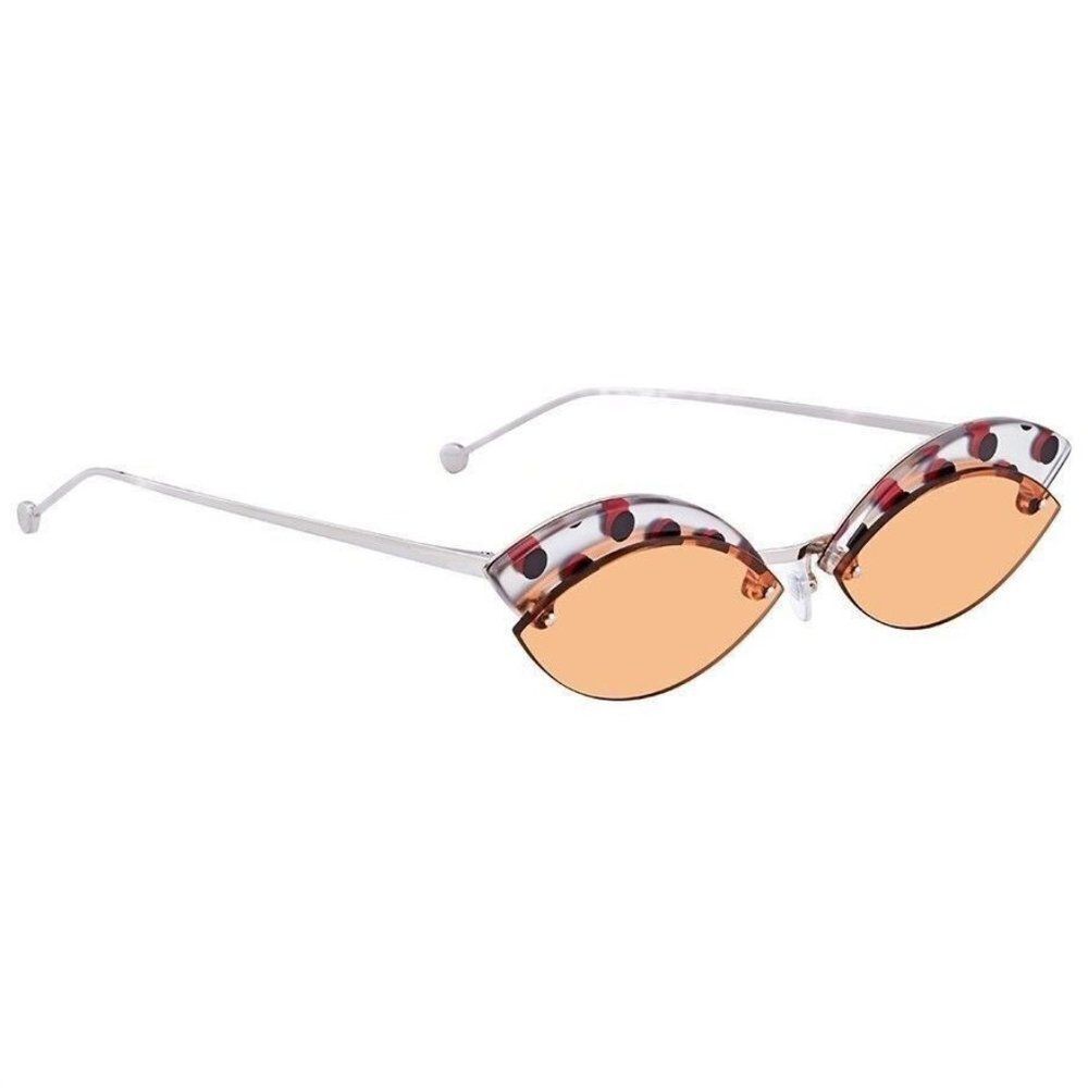 Fendi Orange Ff0370/S L7q Rim-less Butterfly Women Sunglasses